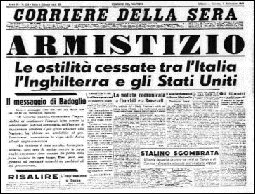La notizia dell'Armistizio sulla stampa